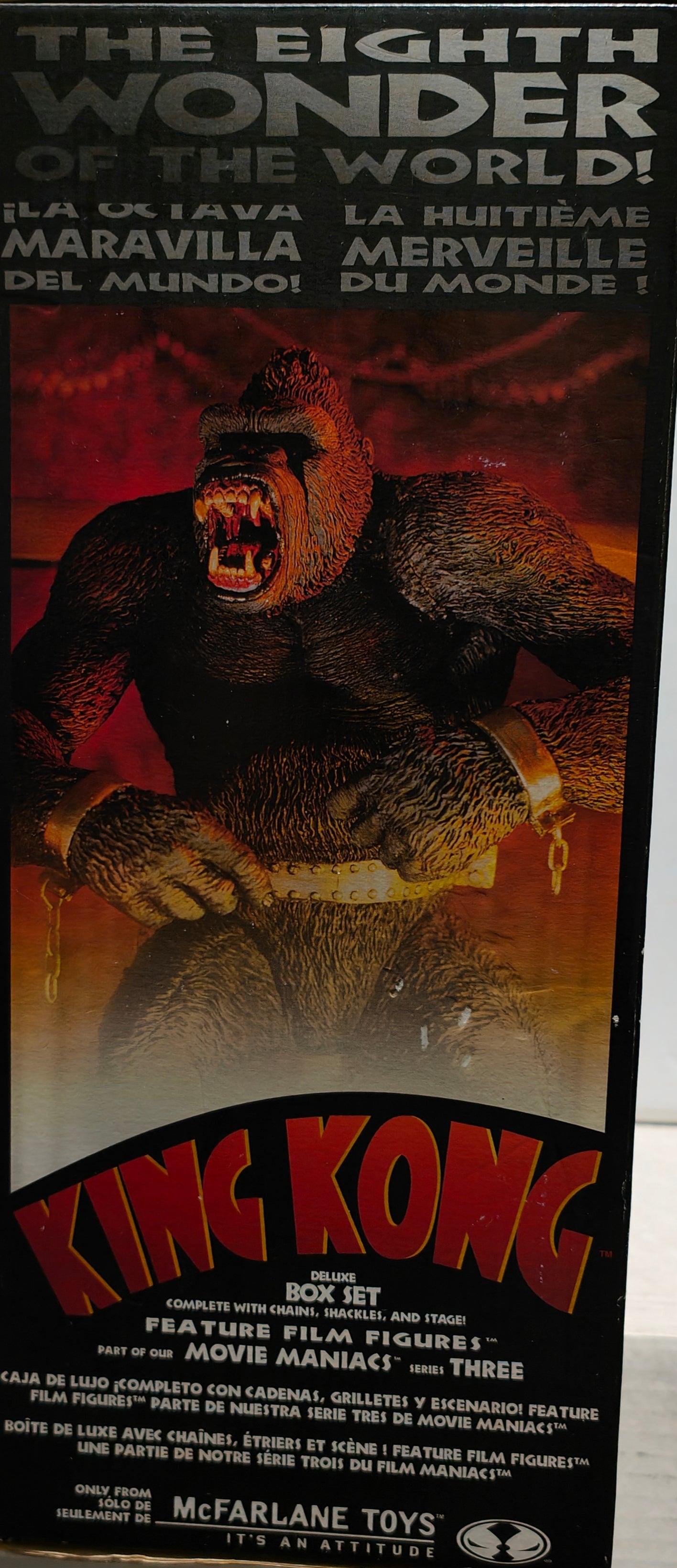 KING KONG FIGURE BOXED - MOVIE MANIACS TODD McFARLANE - RARE