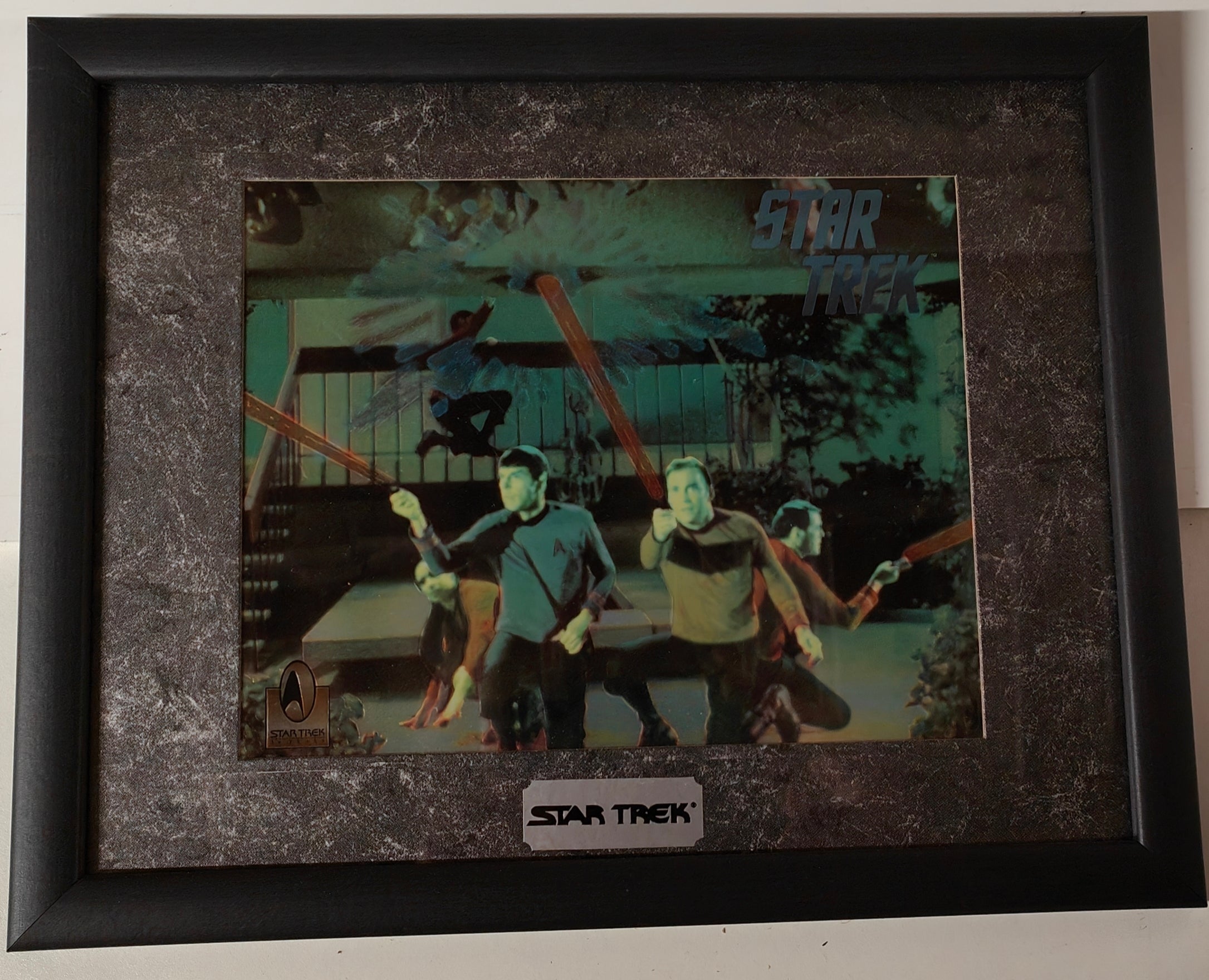 CLASSIC STAR TREK CHROMIUM FRAMED PRINT-1994