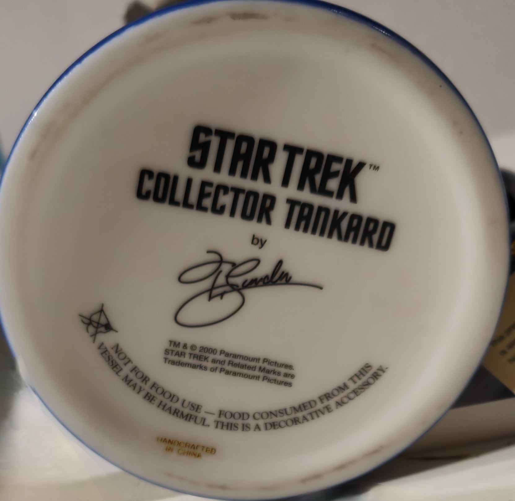 Star Trek Franklin Mint Collector Tankard Tsuneo Sandra Artwork