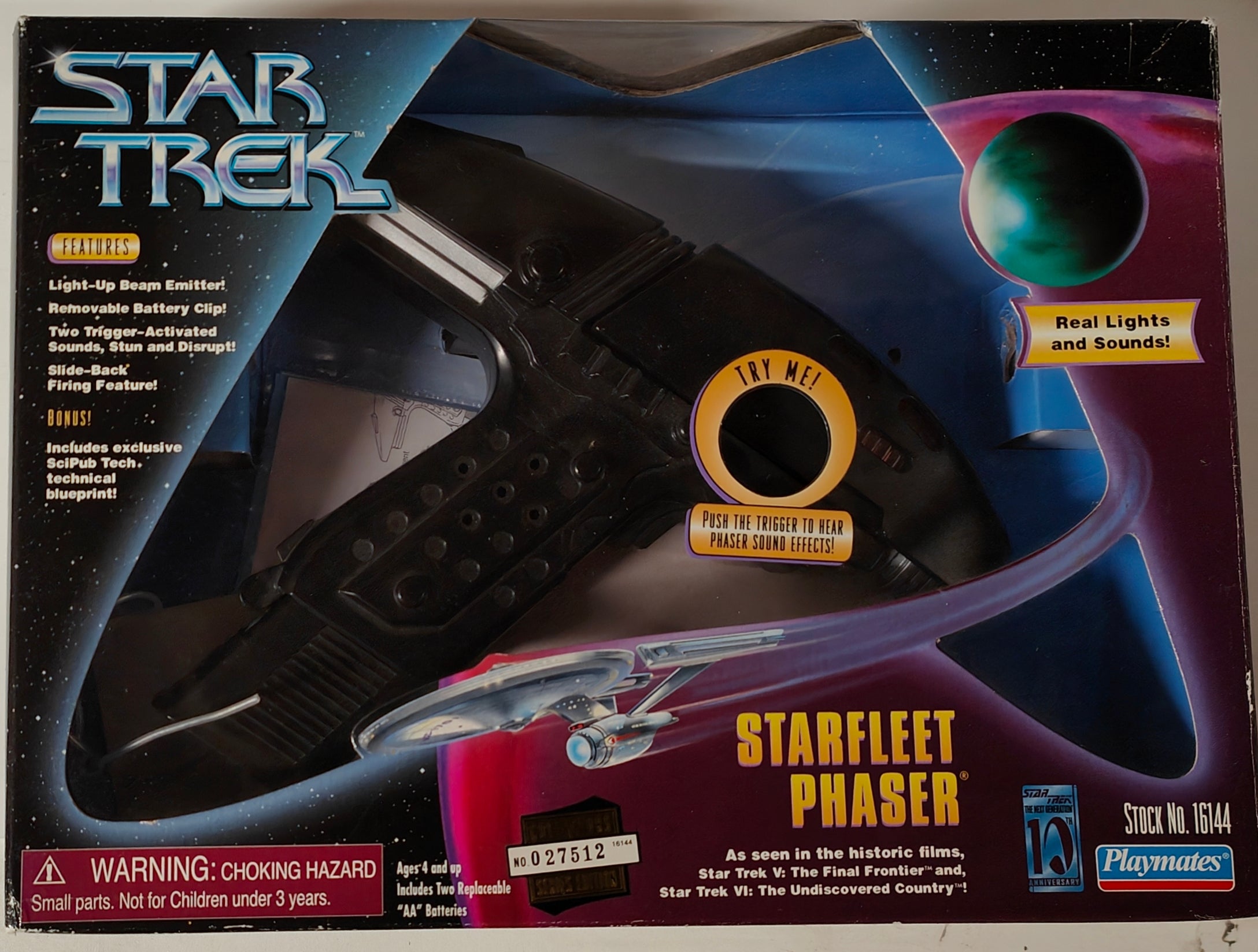 STAR TREK CLASSIC SERIES - STARFLEET PHASER - 1997 RARE
