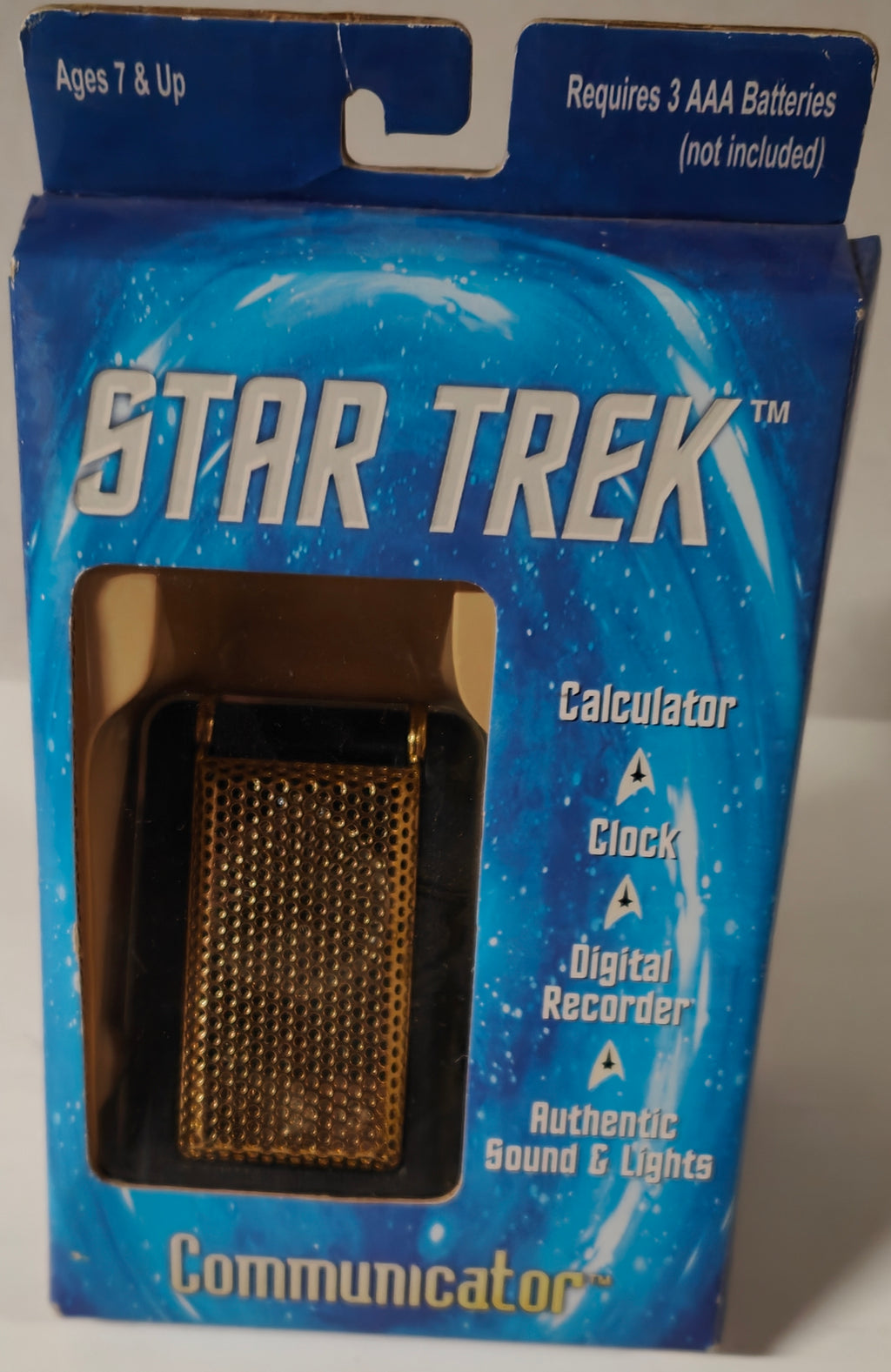 STAR TREK - 1998 COMMUNICATOR + CALCULATOR + CLOCK & LIGHTS + DIGITAL RECORDER