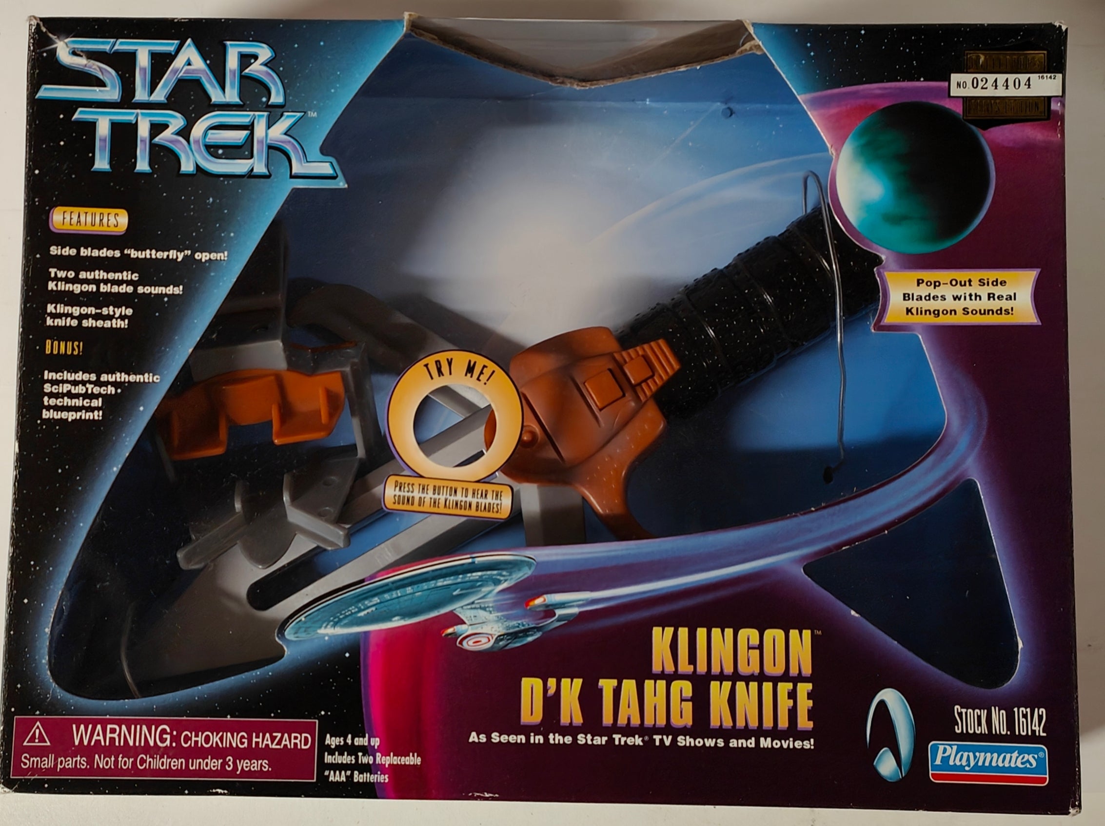 CLASSIC STAR TREK - VINTAGE 1997 KLINGON D'K TAHG KNIFE