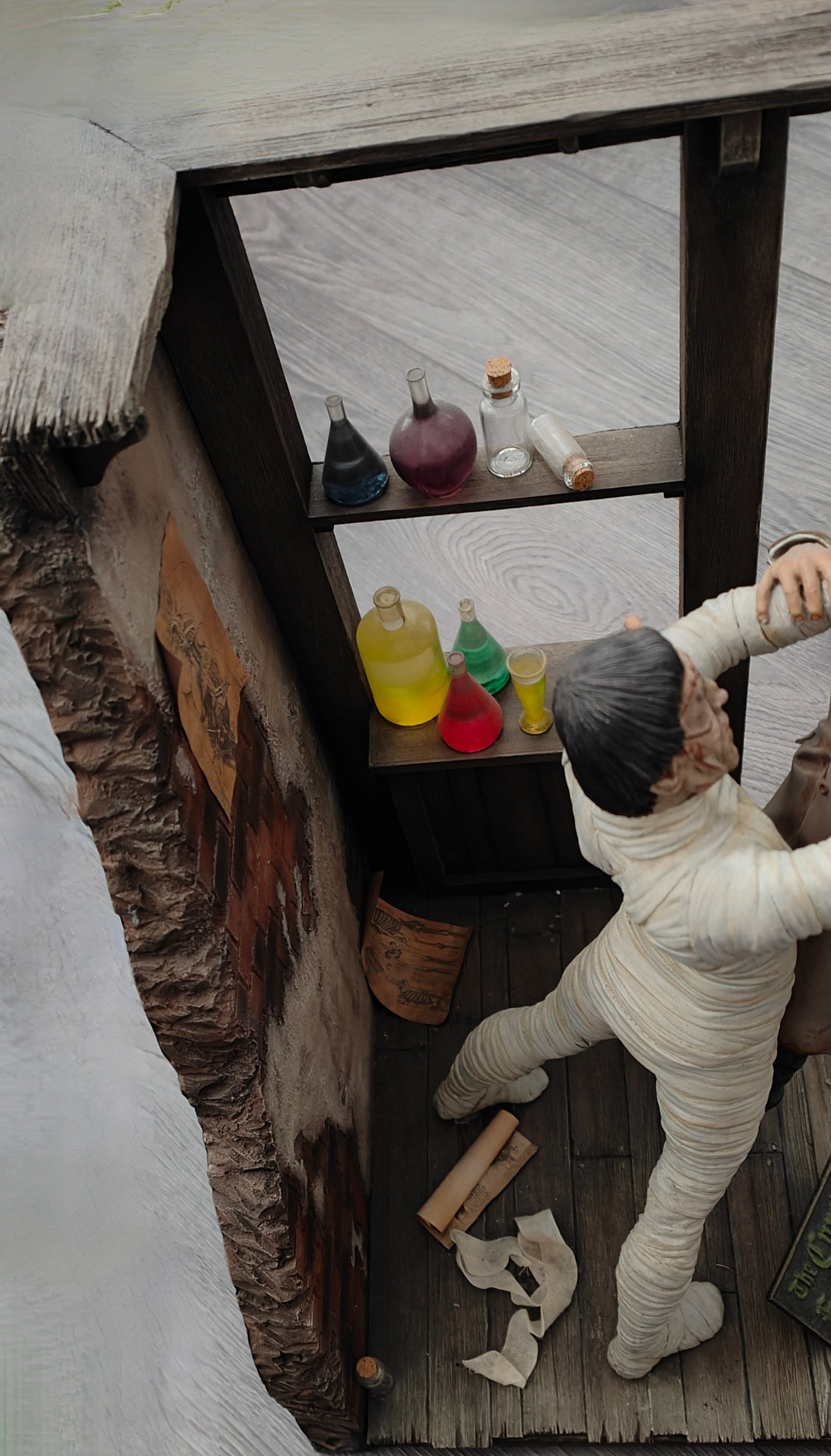 THE CURSE OF FRANKENSTEIN - CUSTOM BUILT AND PAINTED HIGHLY DETAILED DIORAMA KIT 16" TALL