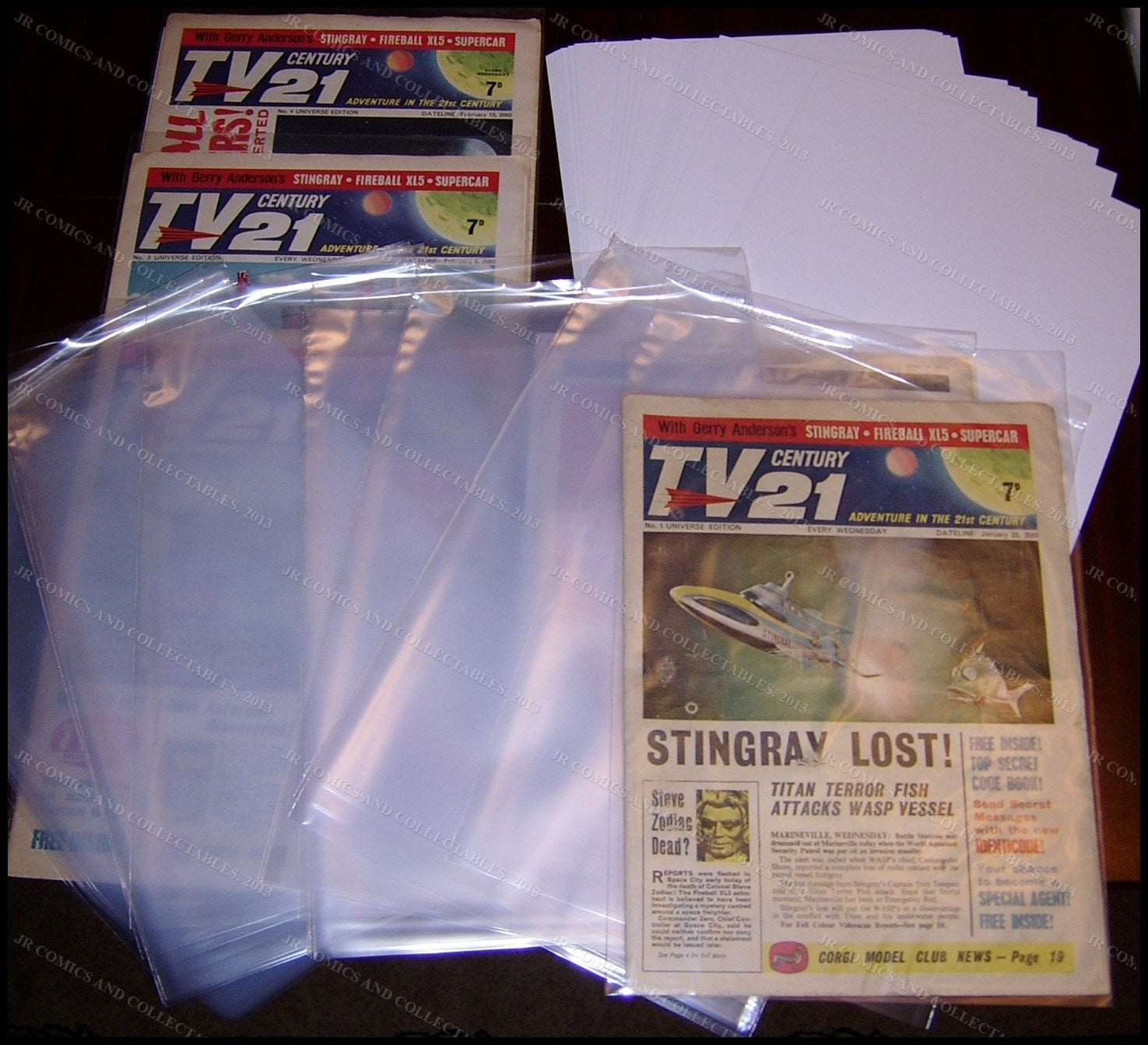 Size K.  TV Century 21 size Polypropylene storage bags