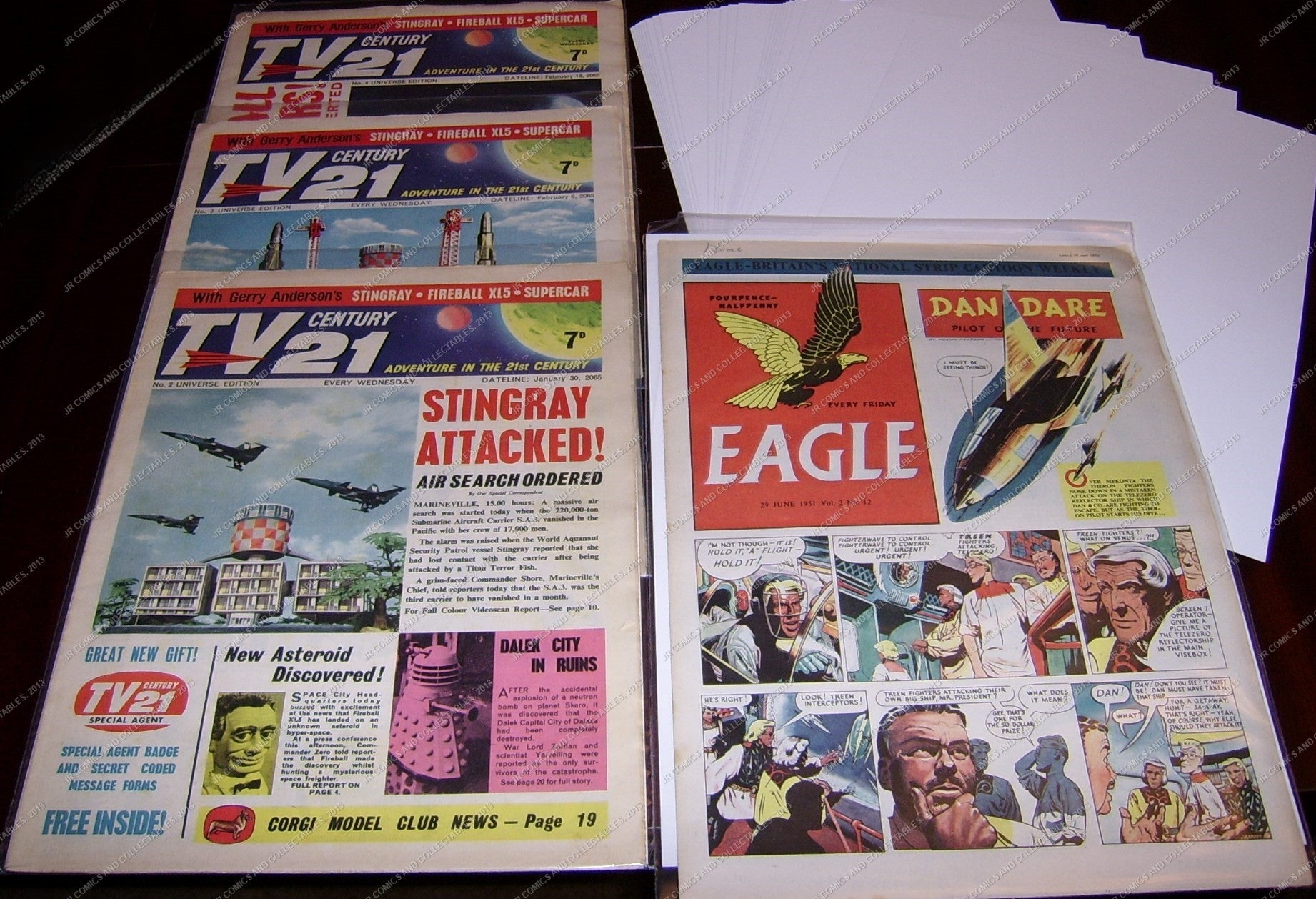 Size K.  TV Century 21 size Comic backing boards