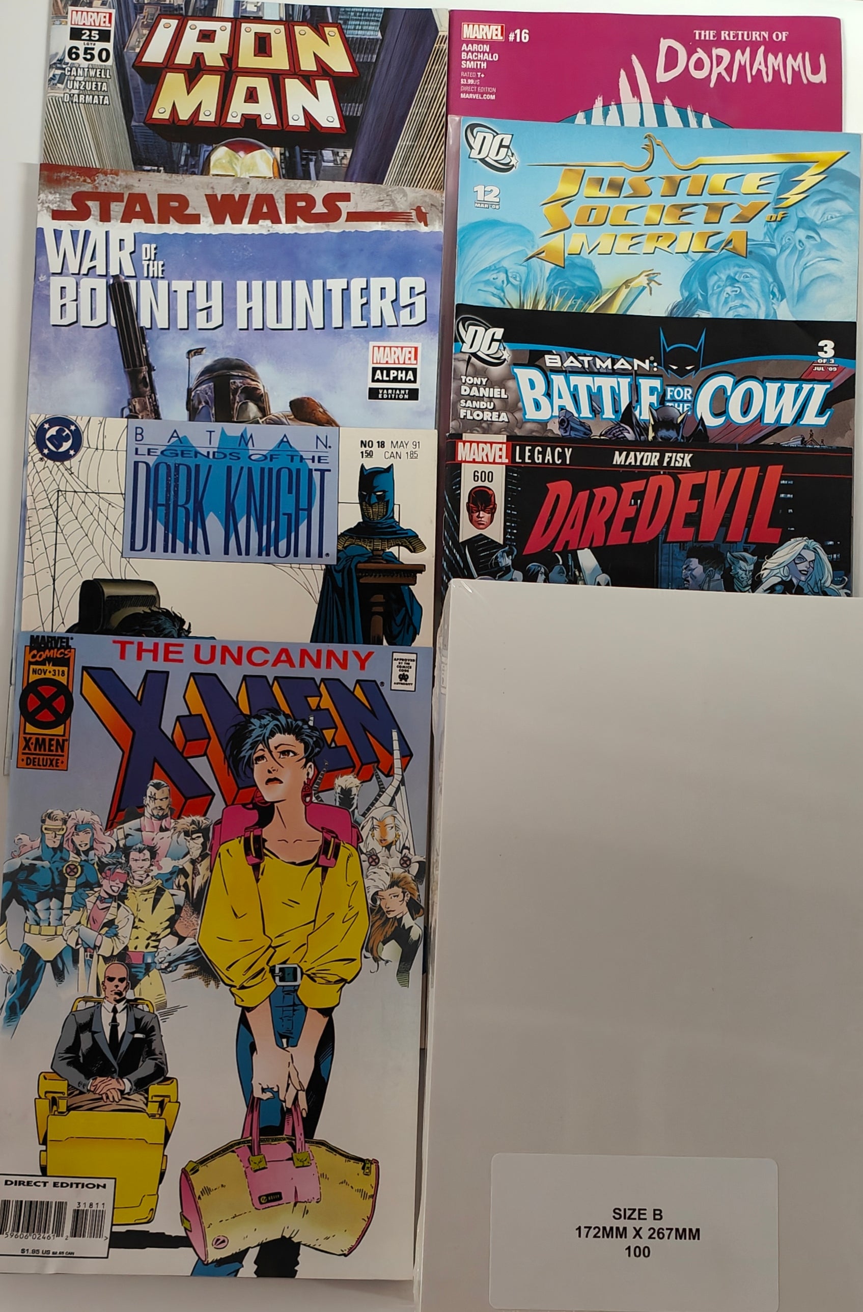 Size B - CURRENT SIZE U.S COMIC BACKING BOARDS