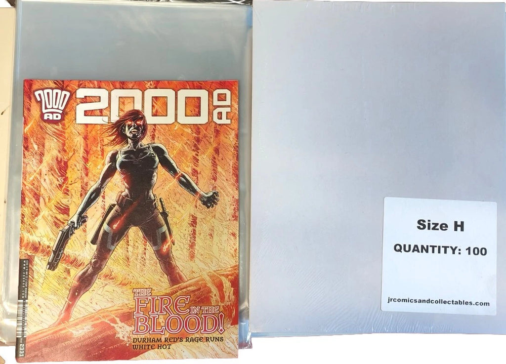 Size H. LATER SIZE 2000AD COMIC BACKING BOARDS. FOR PROGS # 520 ONWARDS